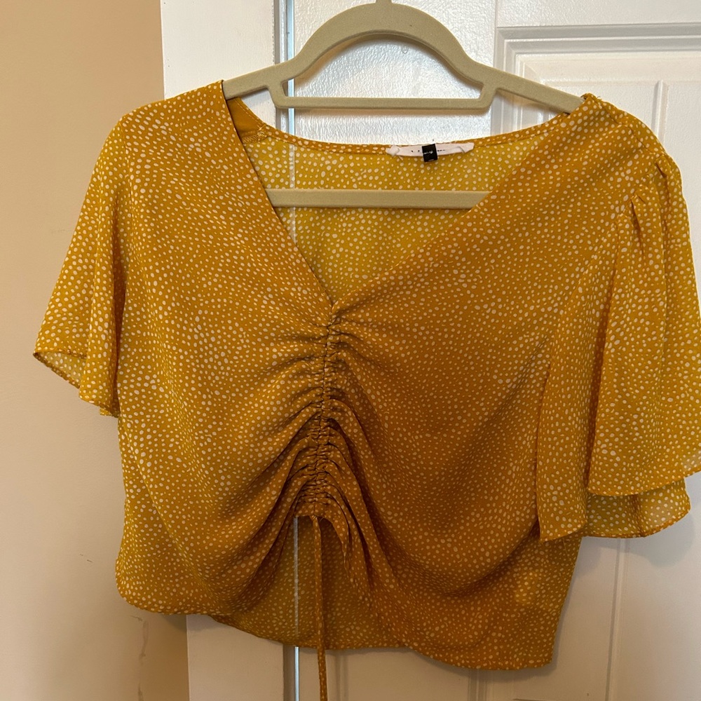 Floral yellow blouse